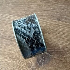 Snake Print Cuff Bracelet